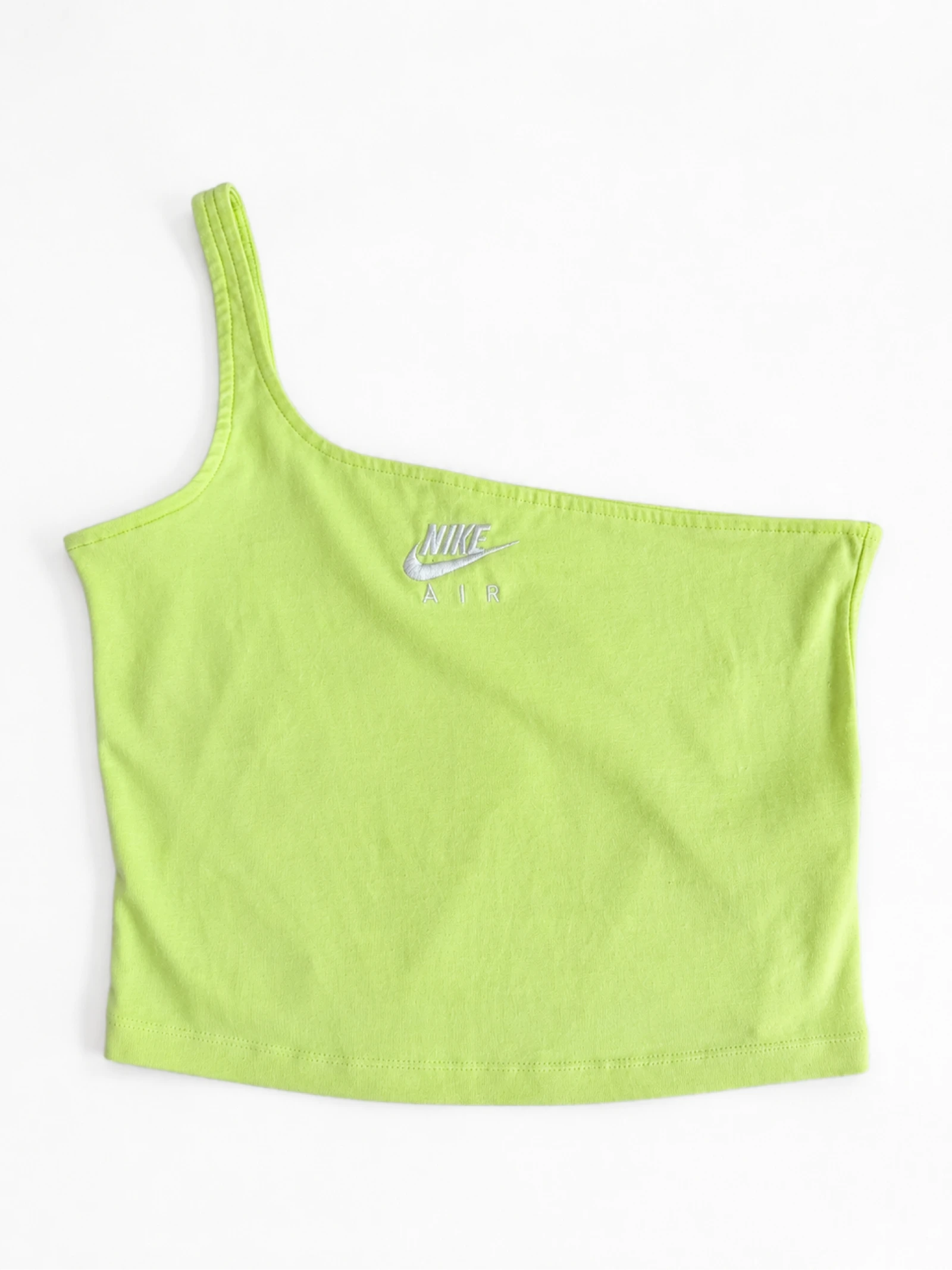 Nike Air Crop Top Asimétrico Verde Flúor Y2K | Talla M